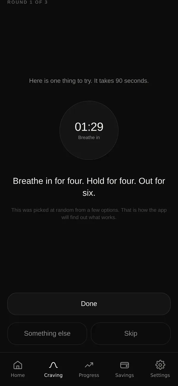 Unfog craving round: a 90 second timer and one thing to try